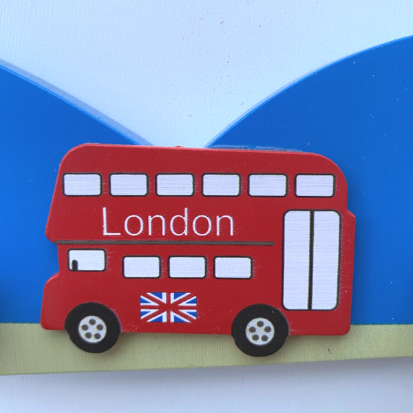 Childrens Wooden LONDON Bus Coat Rack