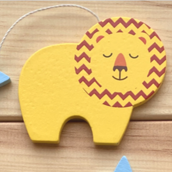 Wooden Safari Animals Baby Mobile by Tinkie Toys